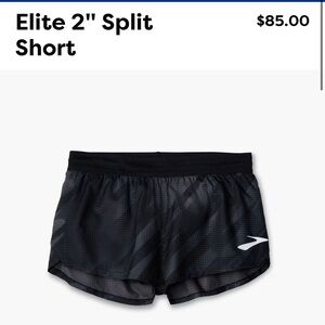NWT Brooks Elite 2” Split Short